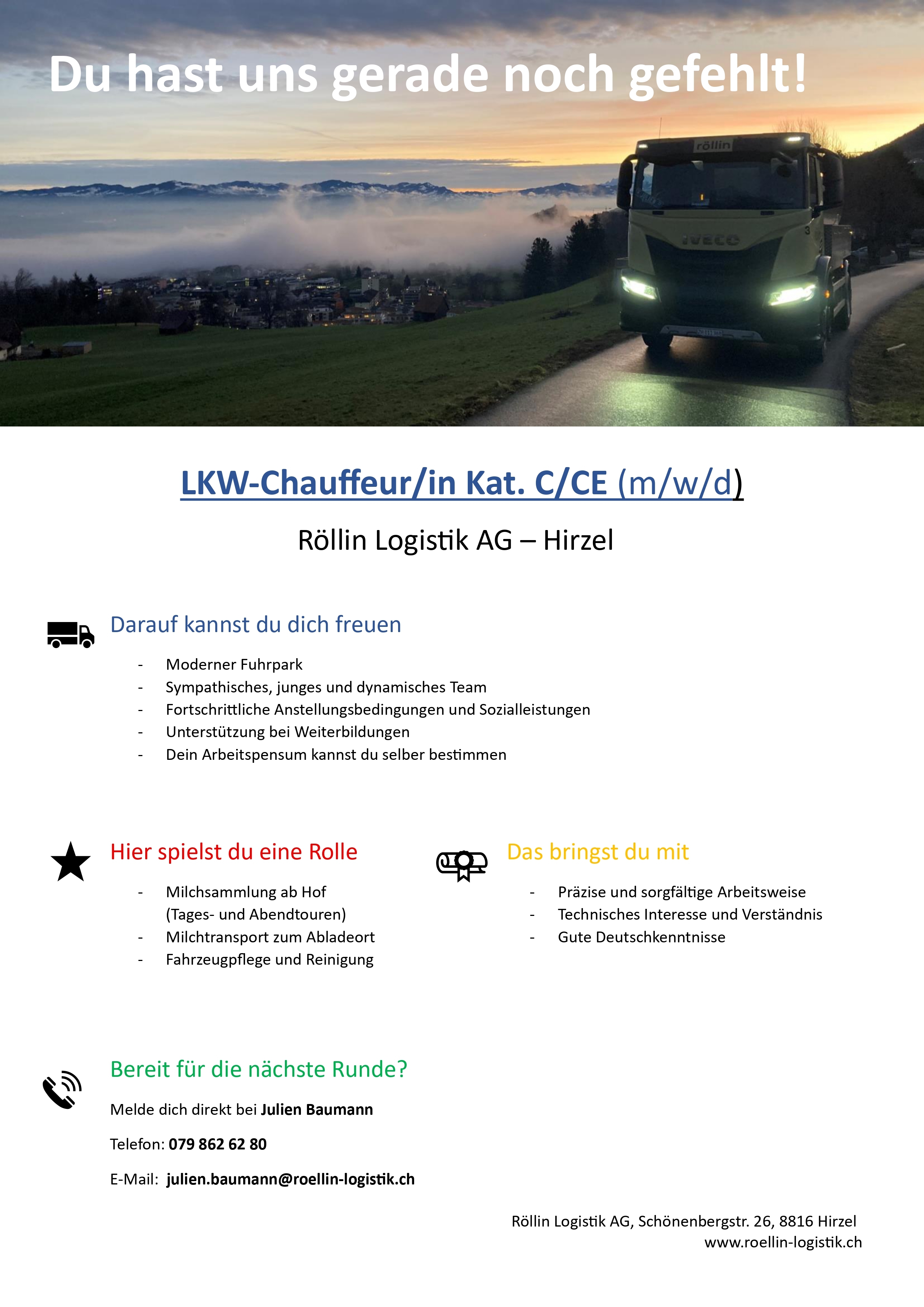 Stelleninserat Röllin Logistik AG Milch ohne Q 23 06 2026 page 0001